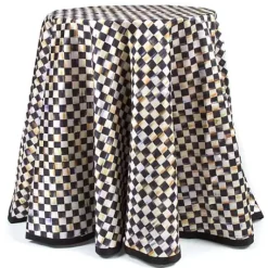 MacKenzie-Childs Courtly Check 90 Round Tablecloth< Kitchen & Table Linens