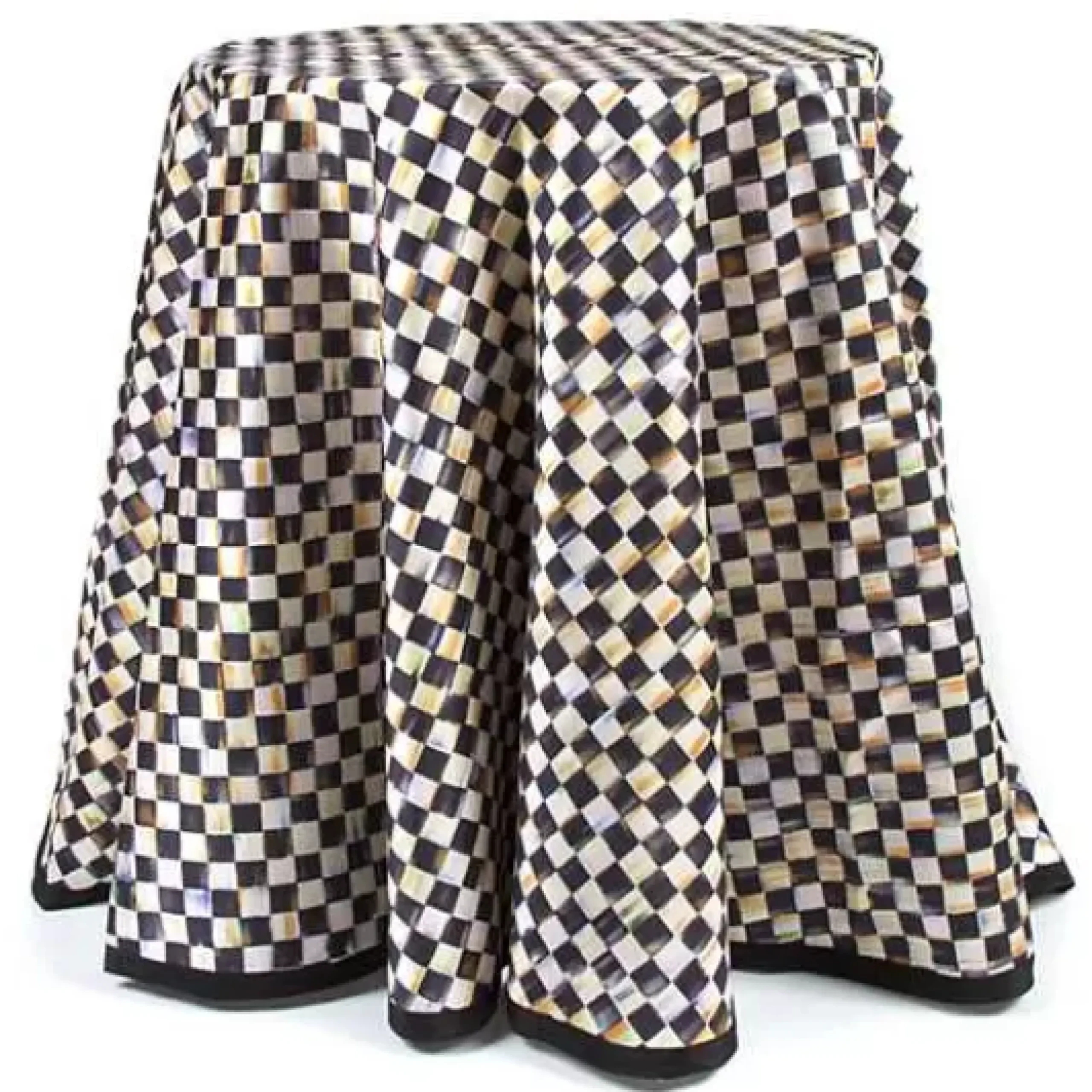 MacKenzie-Childs Courtly Check 90 Round Tablecloth< Kitchen & Table Linens