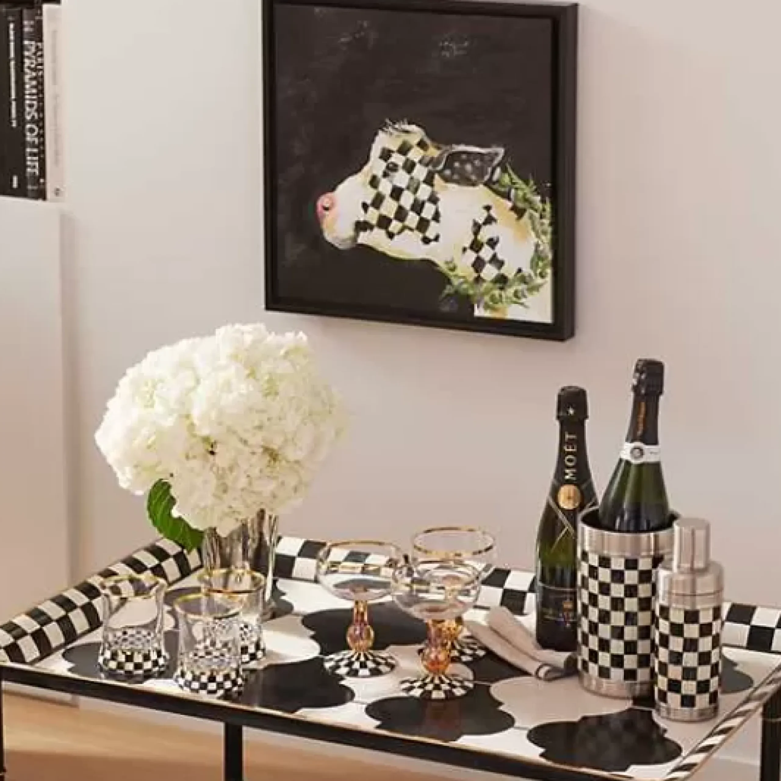 MacKenzie-Childs Courtly Check 3260 Wine Cooler< Drinkware|Bar Entertaining