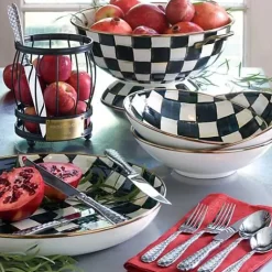 MacKenzie-Childs Courtly Check Abundant Bowl< Fall Entertaining|Serveware
