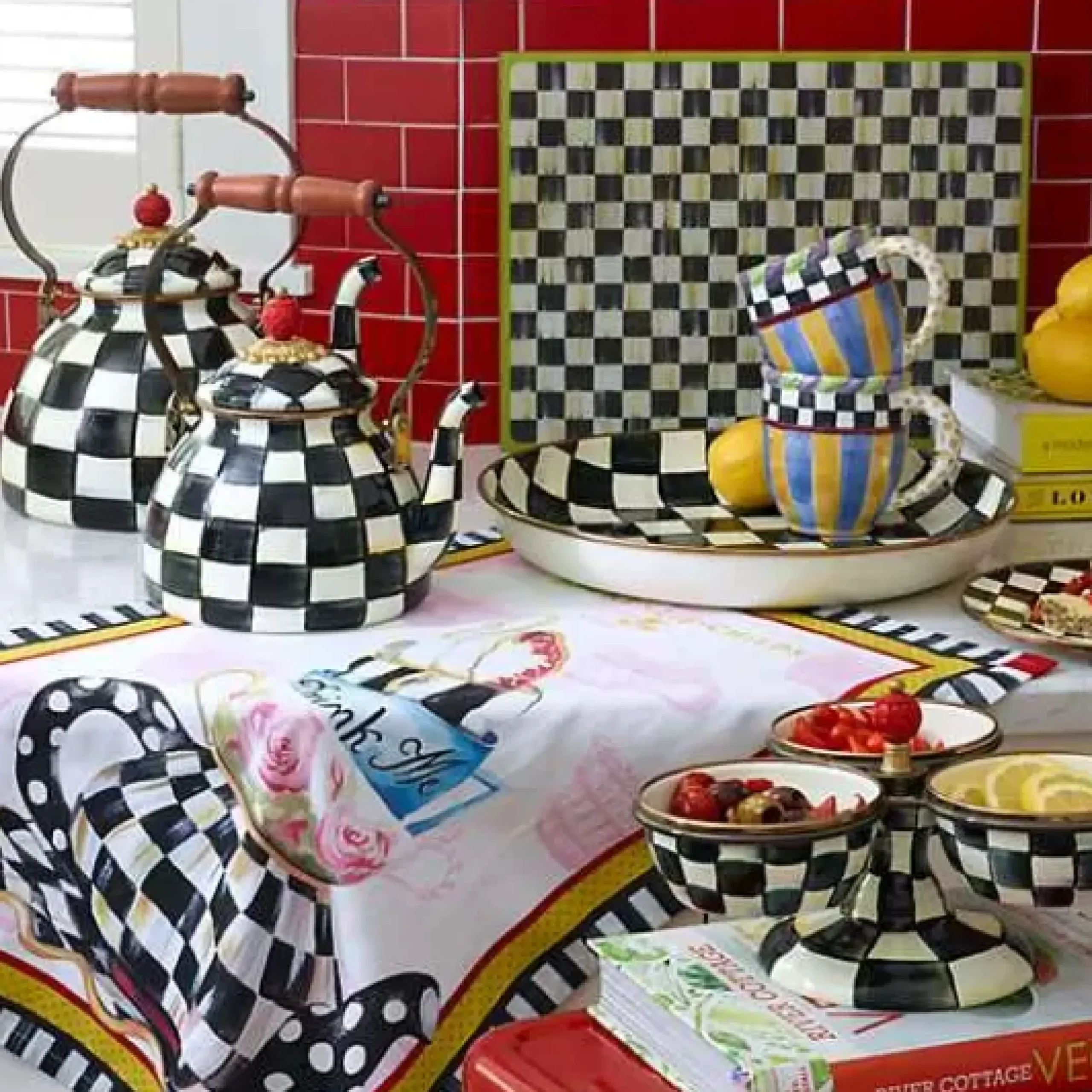 MacKenzie-Childs Courtly Check Abundant Bowl< Fall Entertaining|Serveware