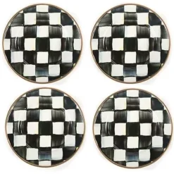 MacKenzie-Childs Courtly Check Appetizer Plates, Set of 4< Bar Entertaining|Serveware