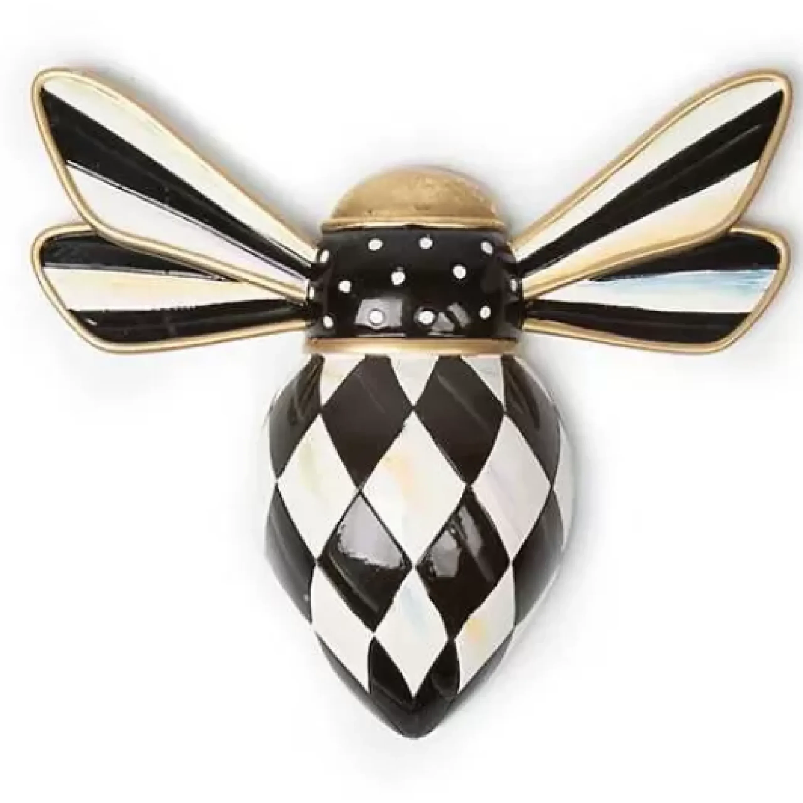 MacKenzie-Childs Courtly Check Bee Wall Decor< Spring|Room Accents
