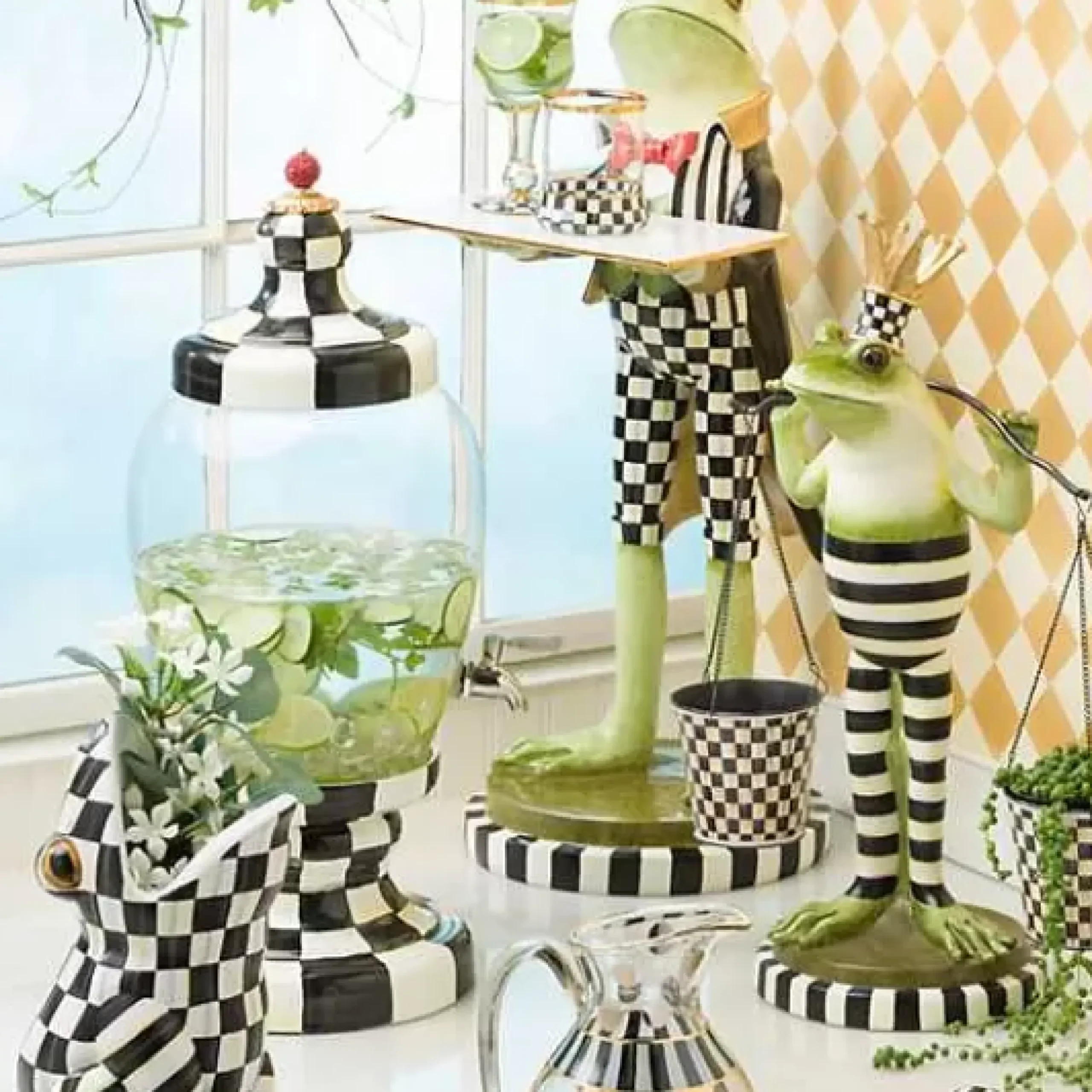 MacKenzie-Childs Courtly Check Beverage Hostess< Fall Entertaining|Drinkware