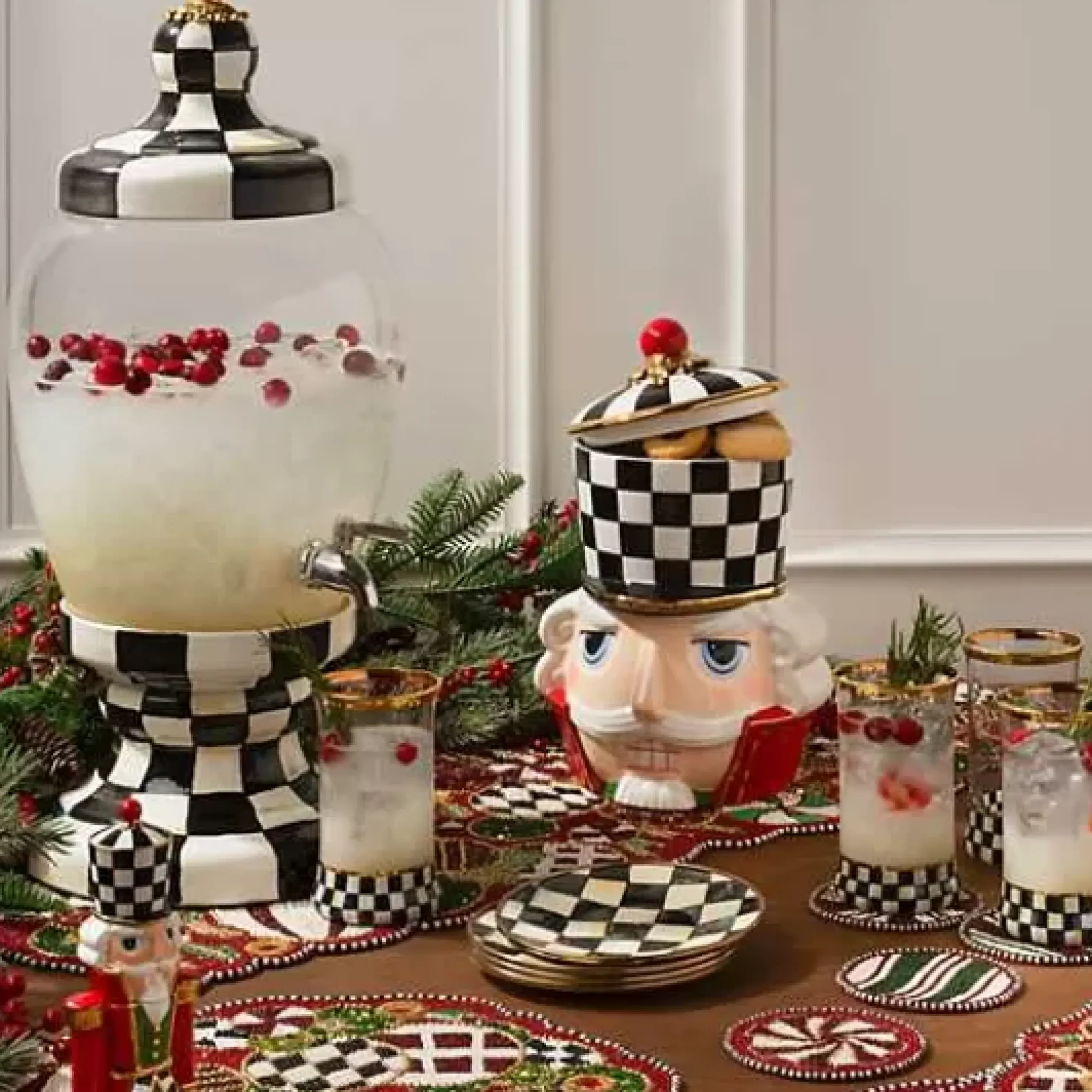 MacKenzie-Childs Courtly Check Beverage Hostess< Fall Entertaining|Drinkware