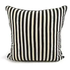 MacKenzie-Childs Courtly Check Black Sash Throw Pillow< Pillows, Throws, & Cushions