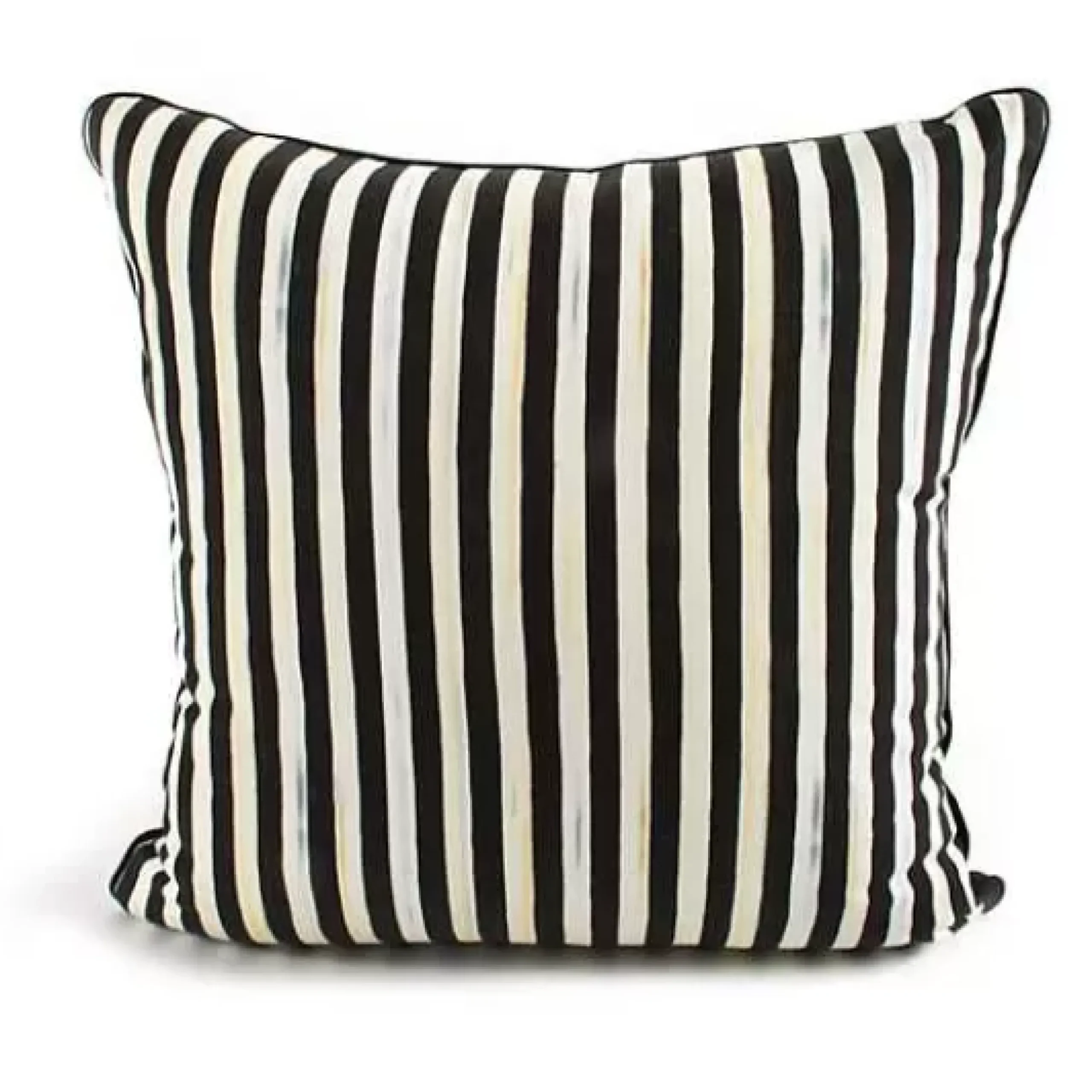 MacKenzie-Childs Courtly Check Black Sash Throw Pillow< Pillows, Throws, & Cushions