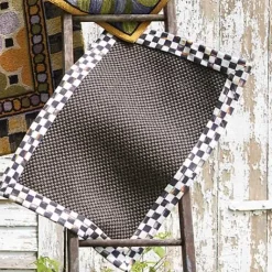 MacKenzie-Childs Courtly Check Black Sisal 2' x 3' Rug< Rugs