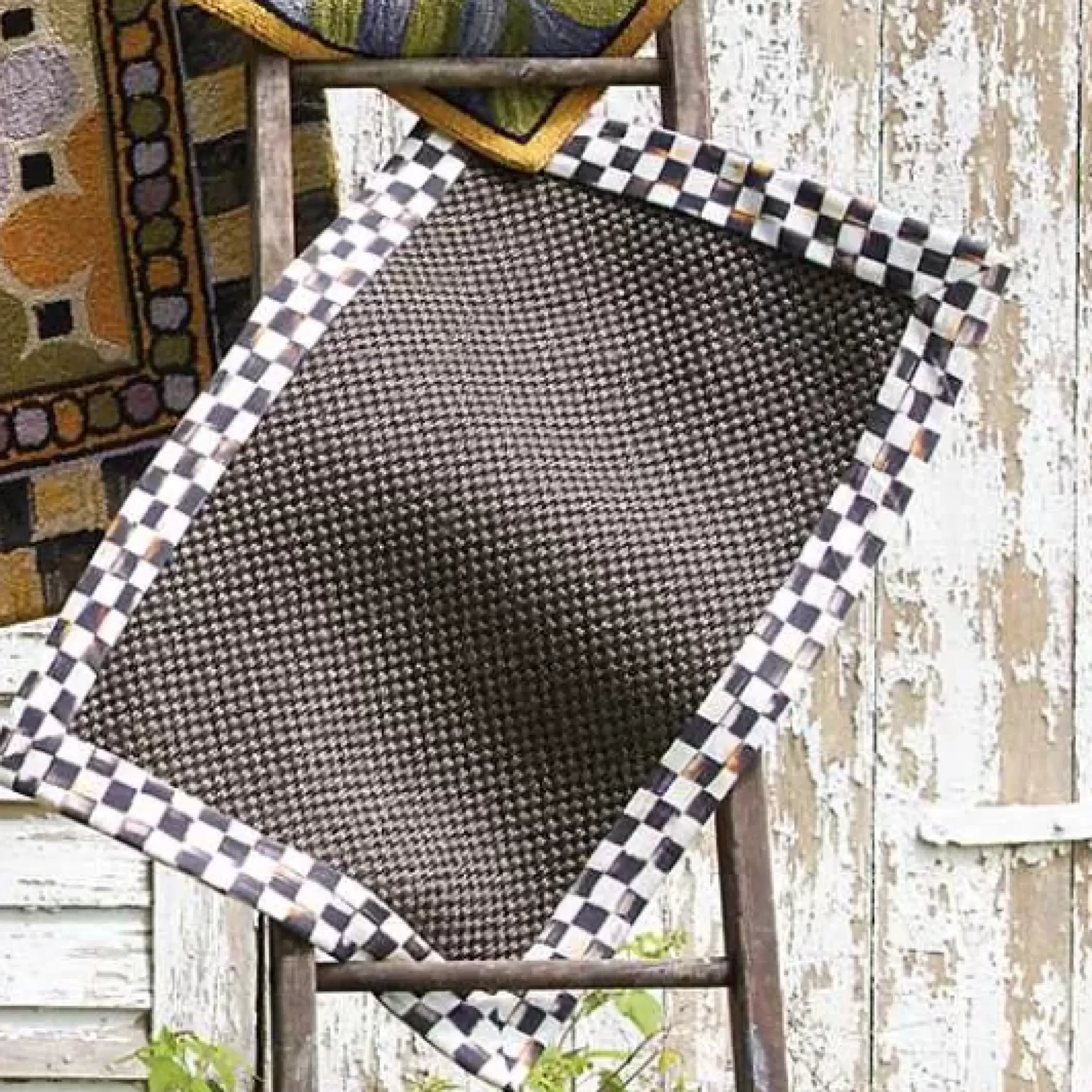 MacKenzie-Childs Courtly Check Black Sisal 2' x 3' Rug< Rugs