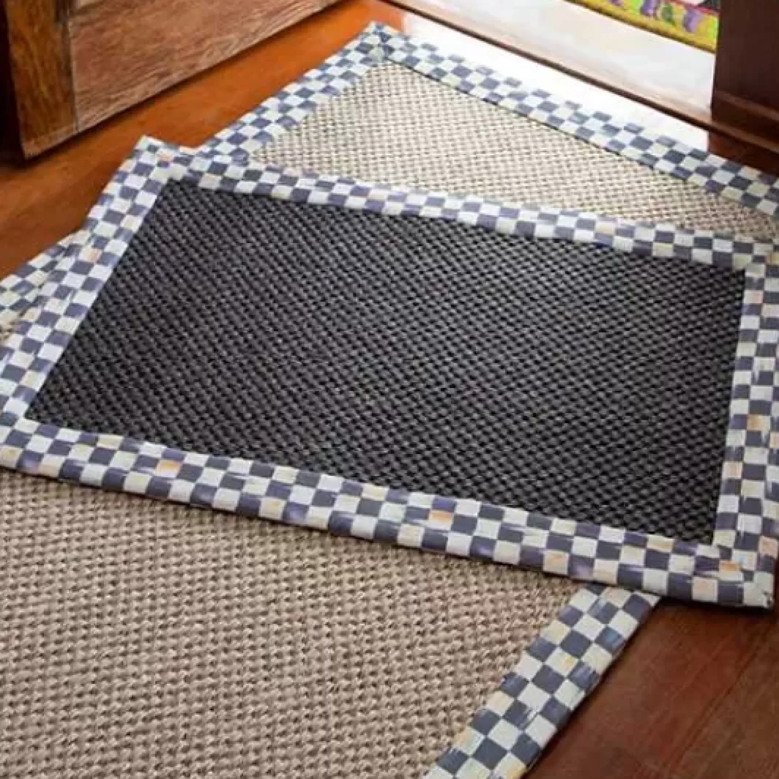 MacKenzie-Childs Courtly Check Black Sisal 2' x 3' Rug< Rugs
