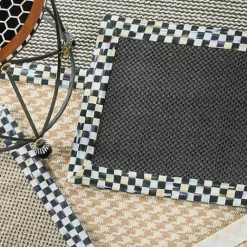 MacKenzie-Childs Courtly Check Black Sisal 2'6 x 9' Runner< Rugs