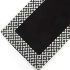 MacKenzie-Childs Courtly Check Black Table Runner< Kitchen & Table Linens