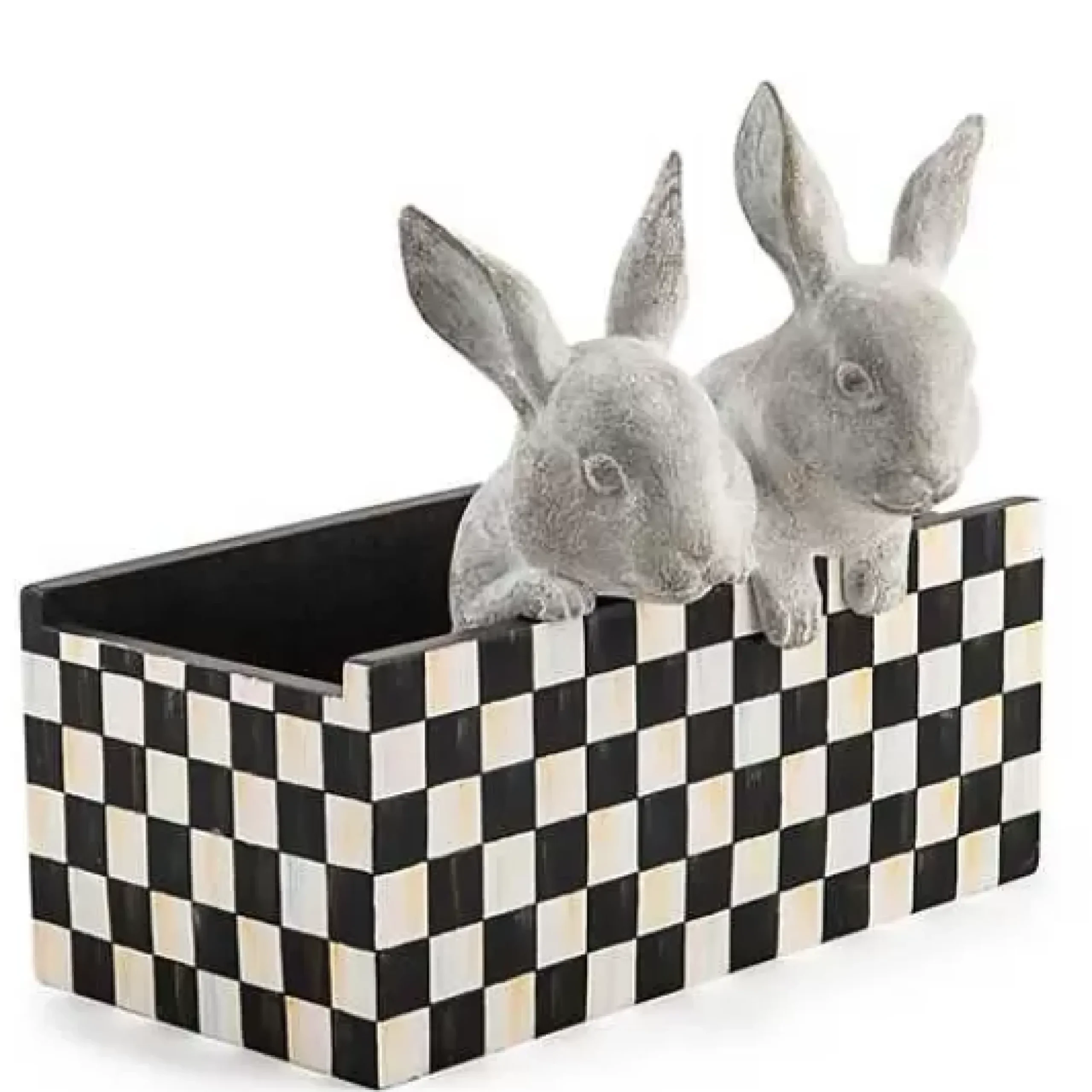 MacKenzie-Childs Courtly Check Bunny Planter< Easter|Spring