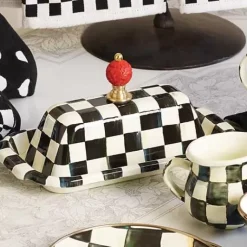MacKenzie-Childs Courtly Check Butter Box< Serveware