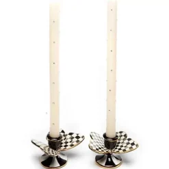 MacKenzie-Childs Courtly Check Butterfly Candle Holders, Set of 2< Spring|Candles & Fragrances