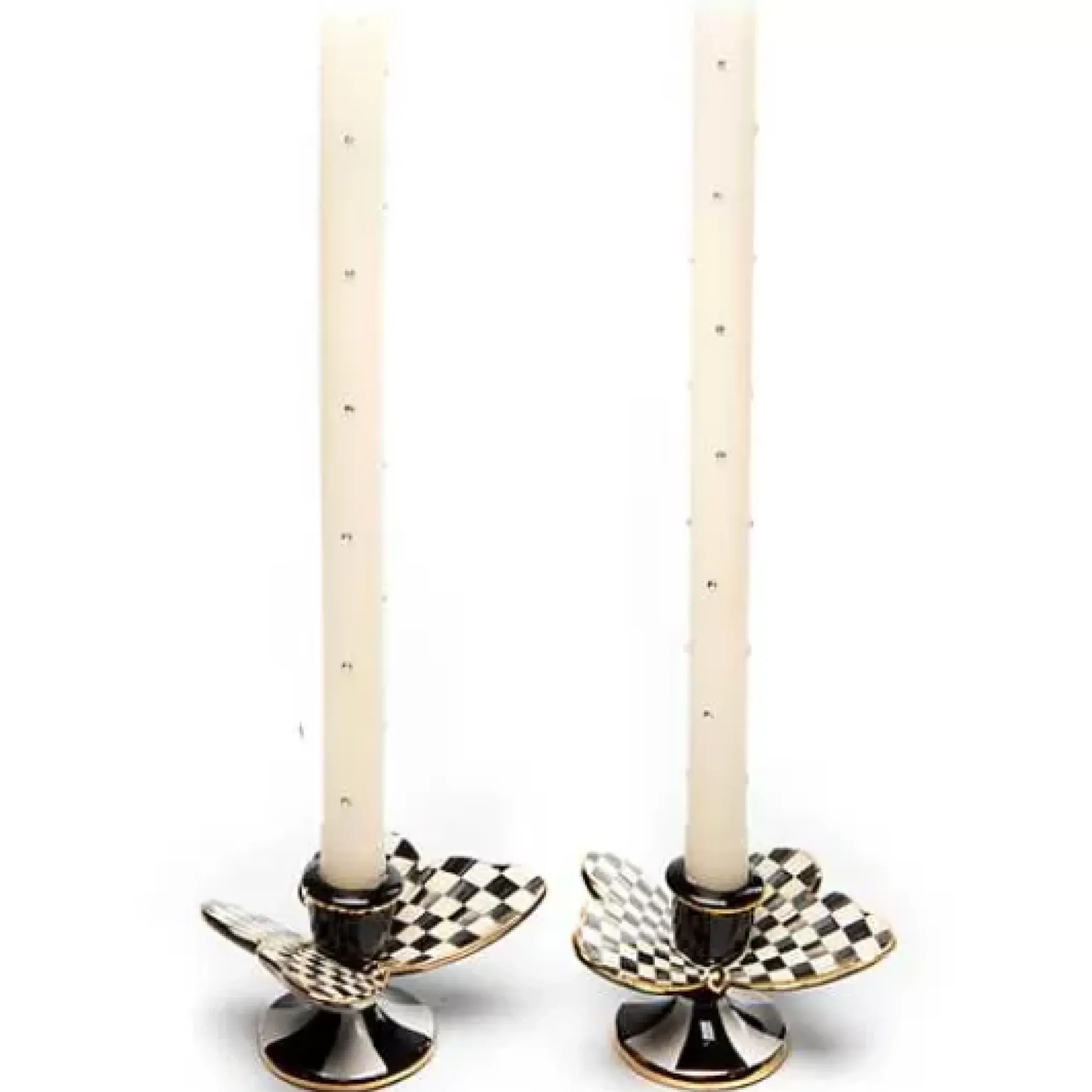 MacKenzie-Childs Courtly Check Butterfly Candle Holders, Set of 2< Spring|Candles & Fragrances