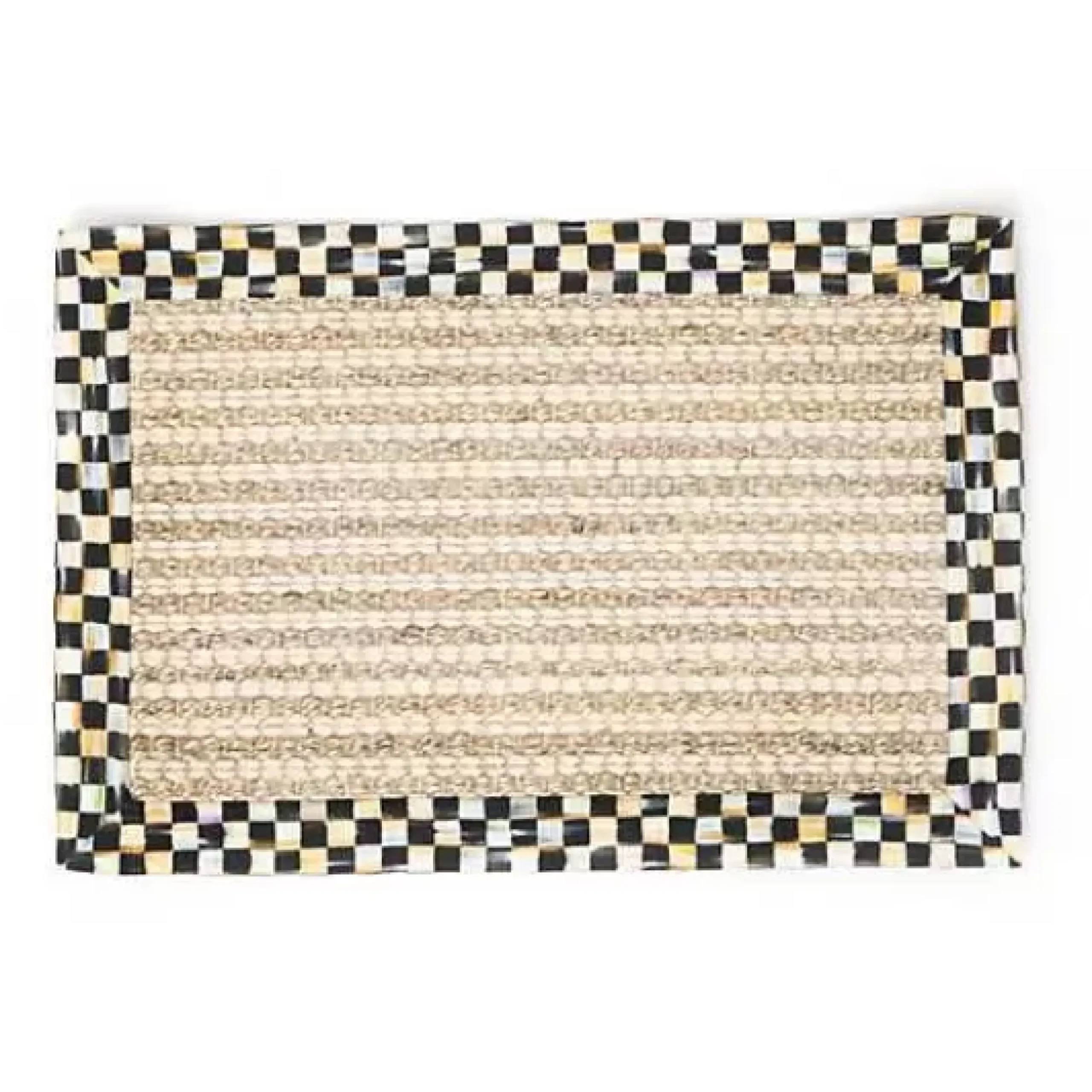 MacKenzie-Childs Courtly Check Cable Wool Sisal 2' x 3' Rug< Rugs
