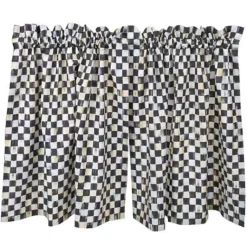 MacKenzie-Childs Courtly Check Cafe Curtains, Set of 2< Room Accents