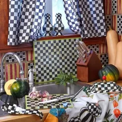 MacKenzie-Childs Courtly Check Cafe Curtains, Set of 2< Room Accents