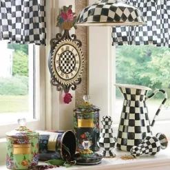 MacKenzie-Childs Courtly Check Cafe Valance< Room Accents
