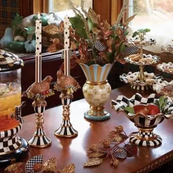 MacKenzie-Childs Courtly Check Ceramic Compote< Serveware