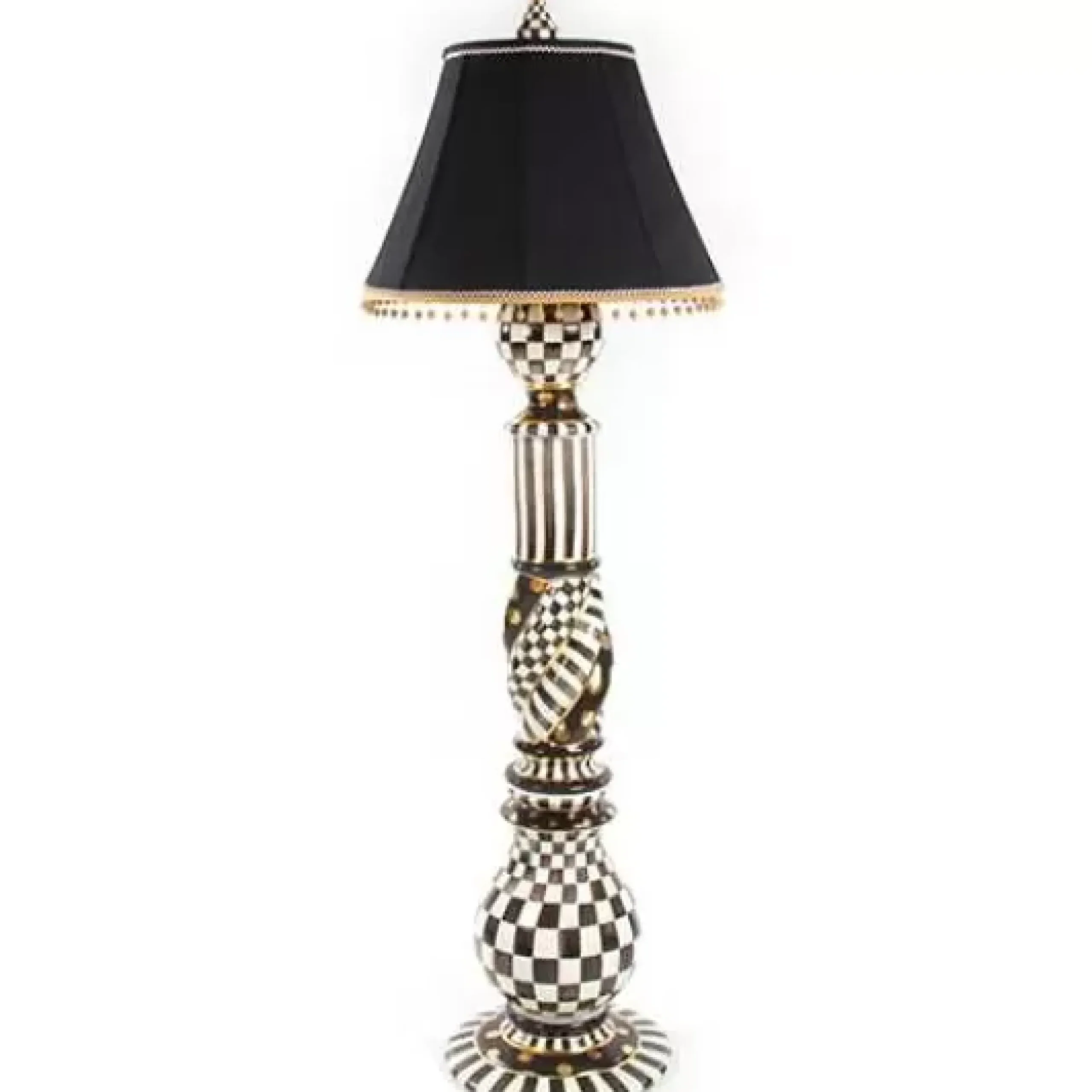 MacKenzie-Childs Courtly Check Ceramic Floor Lamp< Lighting