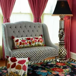 MacKenzie-Childs Courtly Check Ceramic Floor Lamp< Lighting