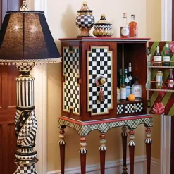 MacKenzie-Childs Courtly Check Ceramic Floor Lamp< Lighting