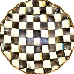 MacKenzie-Childs Courtly Check Ceramic Fluted Dinner Plate< Dinnerware & Flatware