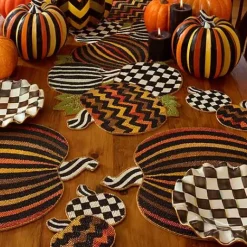 MacKenzie-Childs Courtly Check Ceramic Fluted Dessert Plate< Dinnerware & Flatware