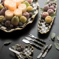 MacKenzie-Childs Courtly Check Ceramic Hors d'Oeuvre Tray< Serveware