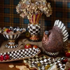 MacKenzie-Childs Courtly Check Ceramic Hors d'Oeuvre Tray< Serveware