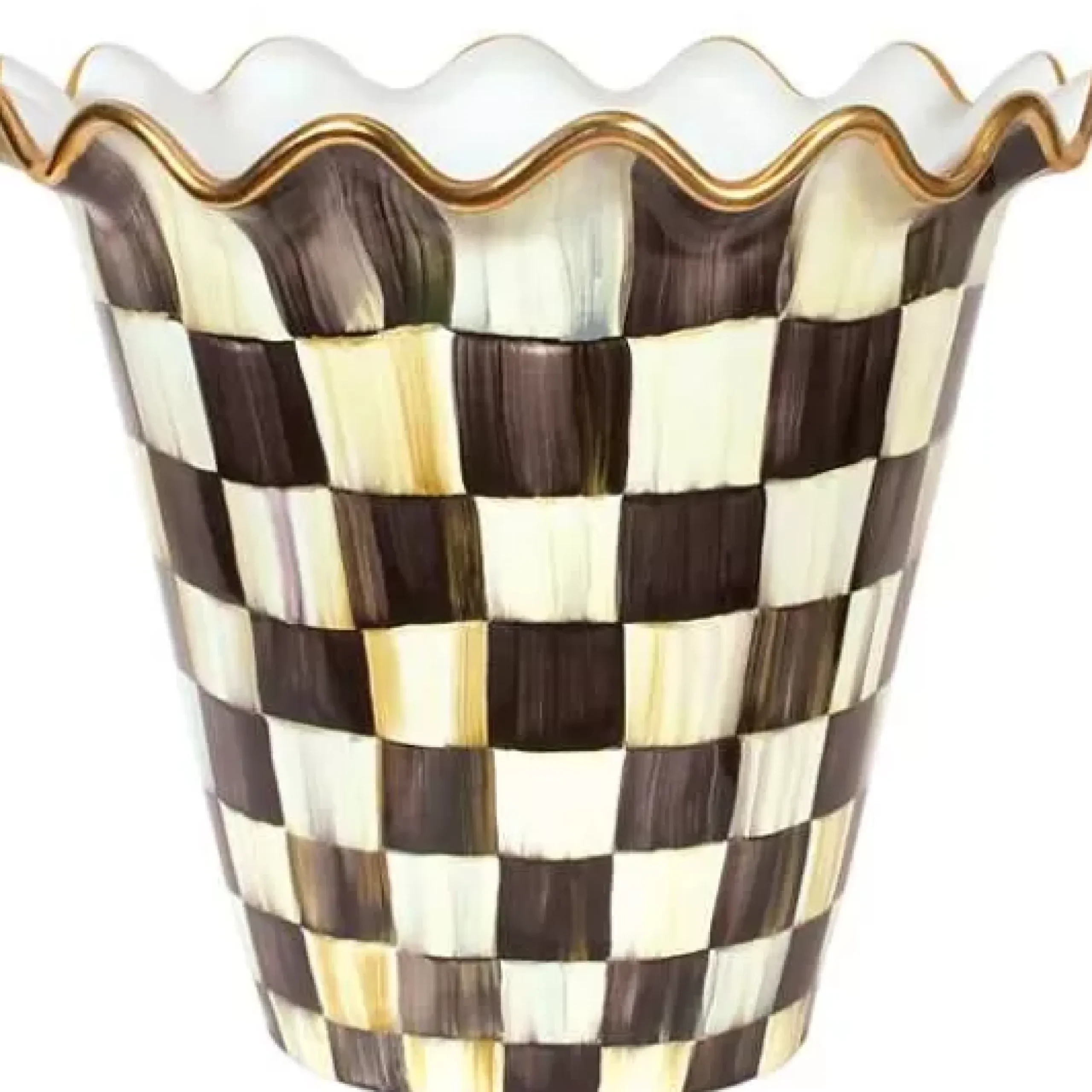 MacKenzie-Childs Courtly Check Ceramic Jumbo Garden Pot< Outdoor