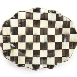 MacKenzie-Childs Courtly Check Ceramic Large Serving Platter< Fall Entertaining|Serveware