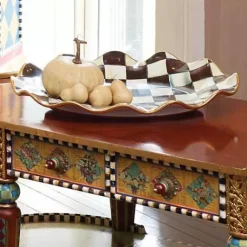MacKenzie-Childs Courtly Check Ceramic Large Serving Platter< Fall Entertaining|Serveware