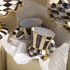 MacKenzie-Childs Courtly Check Ceramic Mug< The Coffee Shop|Drinkware