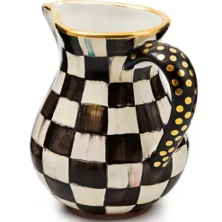 MacKenzie-Childs Courtly Check Ceramic Portly Pitcher< Bar Entertaining|Serveware