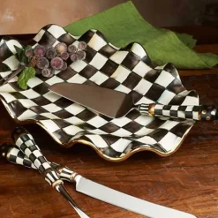 MacKenzie-Childs Courtly Check Ceramic Serving Platter< Serveware