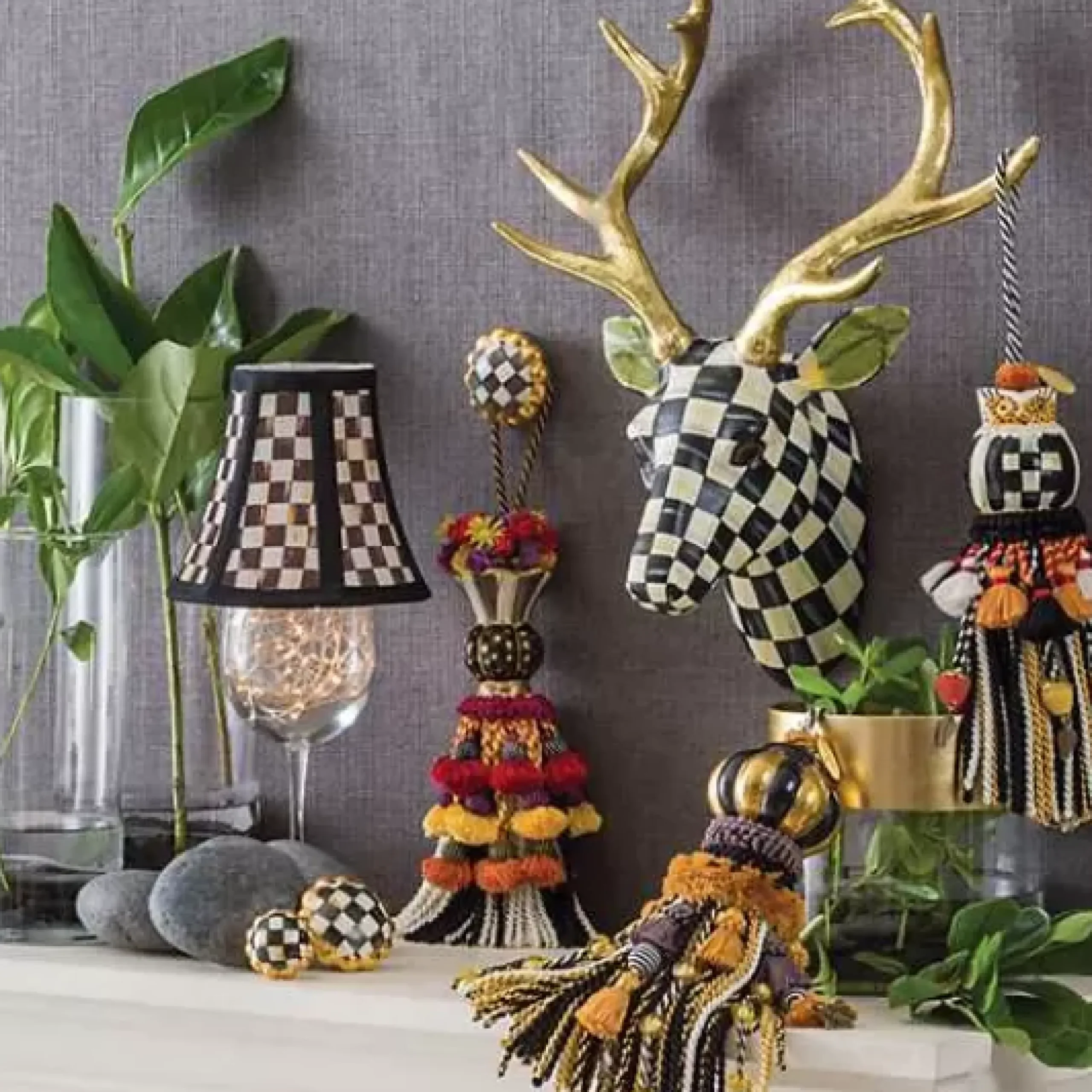MacKenzie-Childs Courtly Check Chandelier Shade< Lighting|Room Accents