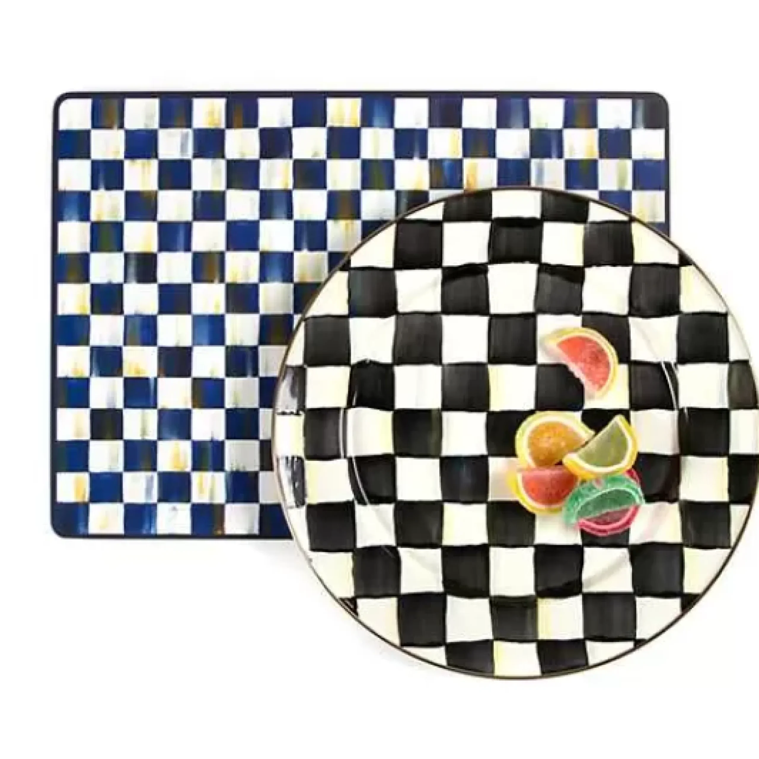 MacKenzie-Childs Courtly Check Charger/Plate< Dinnerware & Flatware