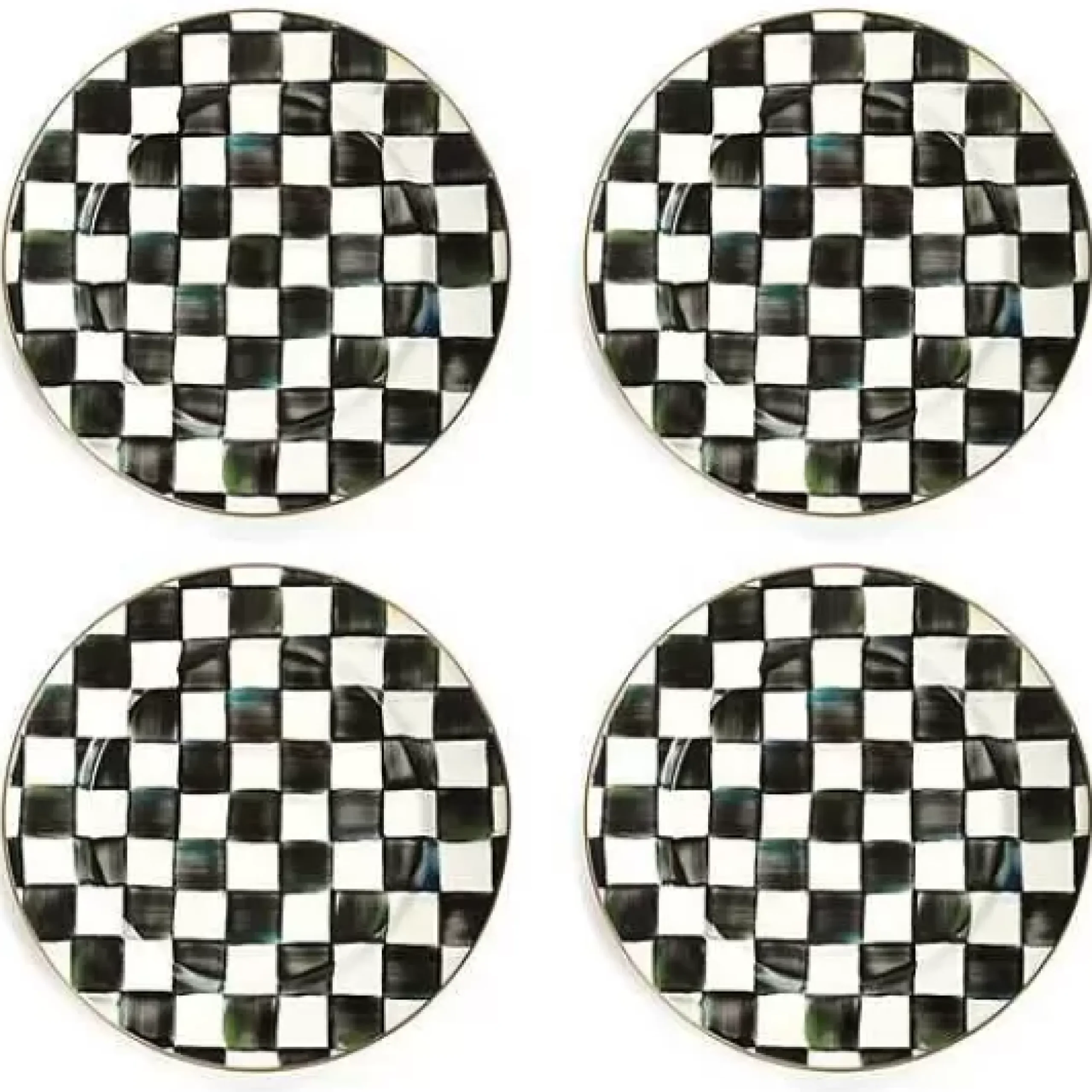 MacKenzie-Childs Courtly Check Chargers, Set of 4< Kitchen & Dining Sets|Fall Entertaining