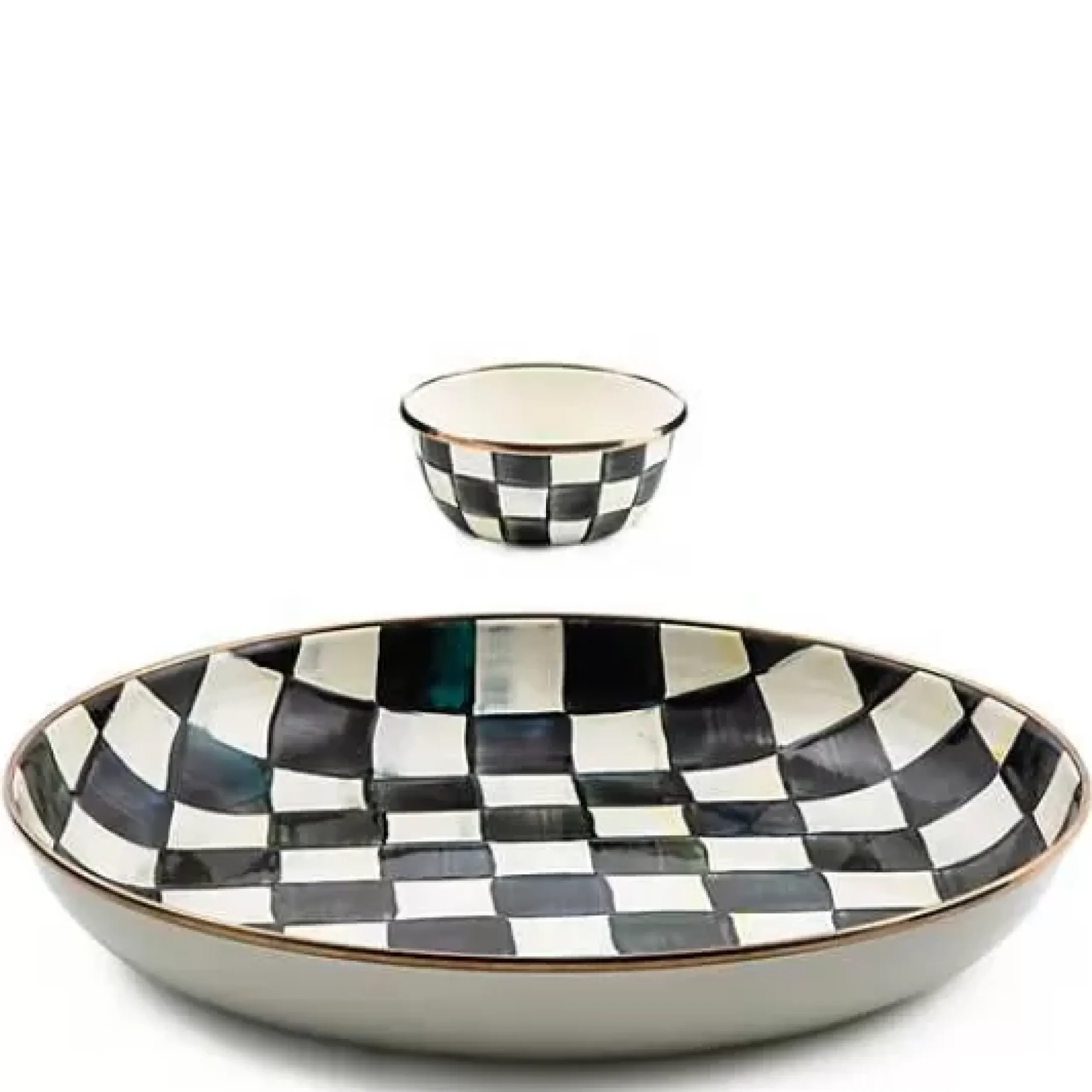 MacKenzie-Childs Courtly Check Chip Dip Set< Kitchen & Dining Sets|Serveware