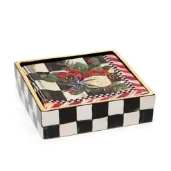 MacKenzie-Childs Courtly Check Cocktail Napkin Holder< Bar Entertaining|Serveware