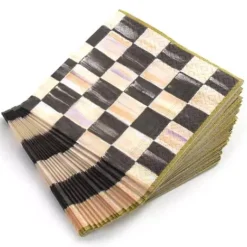 MacKenzie-Childs Courtly Check Cocktail Paper Napkins< Bar Entertaining