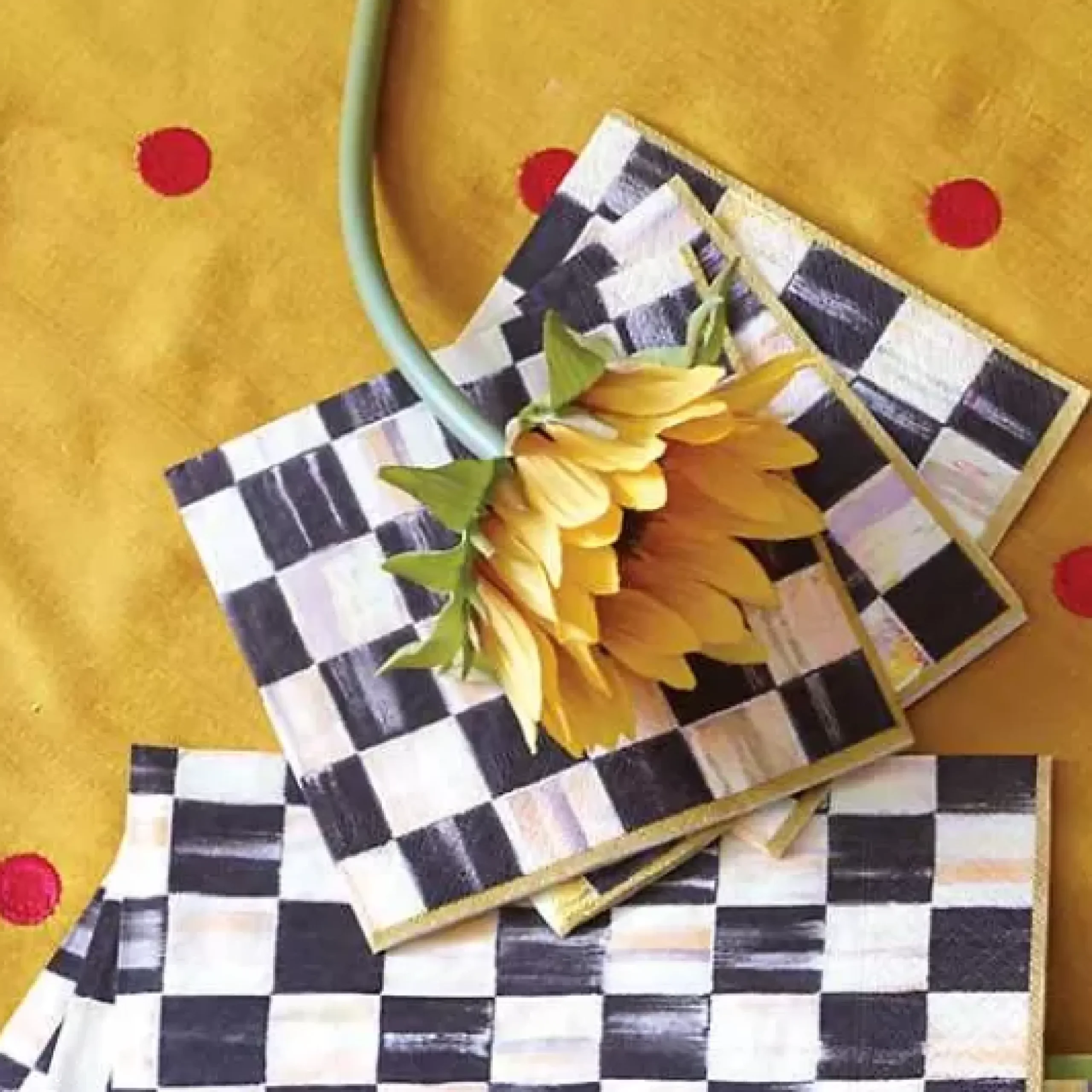 MacKenzie-Childs Courtly Check Cocktail Paper Napkins< Bar Entertaining