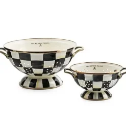 MacKenzie-Childs Courtly Check Colanders, Set of 2< Kitchen & Dining Sets|Kitchen Utensils & Tools