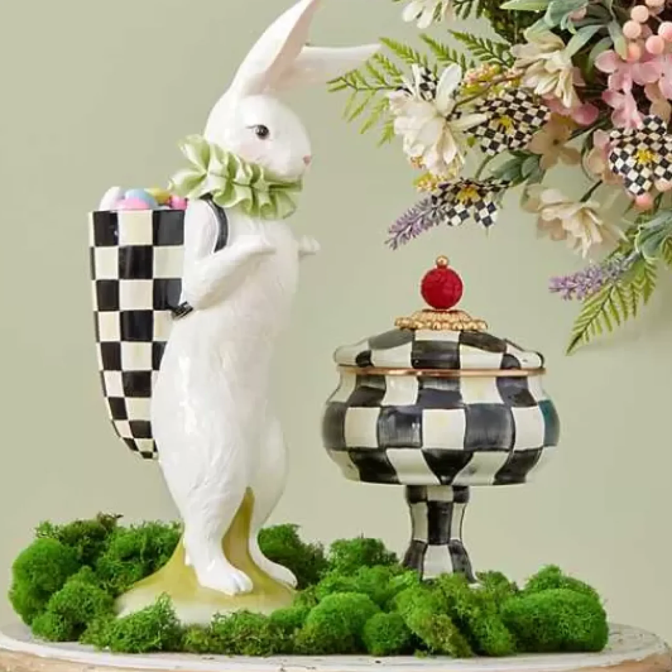 MacKenzie-Childs Courtly Check Curiosity Pot< Bath & Bath Accessories|Room Accents