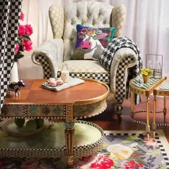 MacKenzie-Childs Courtly Check Curtain Panel< Room Accents