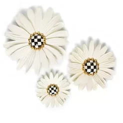 MacKenzie-Childs Courtly Check Daisies - Set of 3< Decor Sets|Room Accents