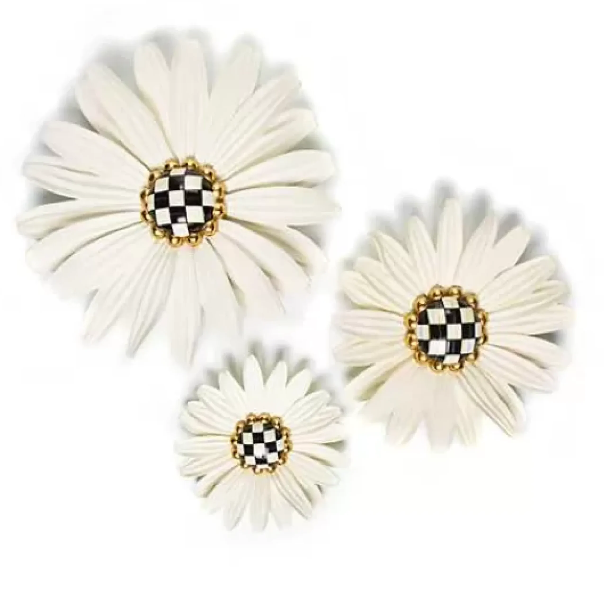 MacKenzie-Childs Courtly Check Daisies - Set of 3< Decor Sets|Room Accents